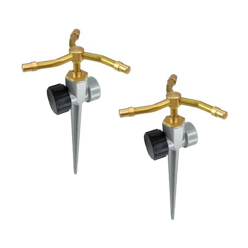 Automatischer rotierender Sprinklerkopf mit 3 Armen, Messingdüse für effiziente Gartenbewässerung und Rasenbewässerung, widerstandsfähiger Gartensprinkler mit Messingkopf von BCIOUS