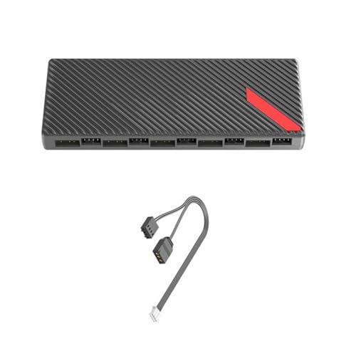 BCIOUS 1 bis 10 & ARGB-Splitter, 5 V, 3-poliger Kühlventilator-Controller, ARGB-Controller, Splitter für PC-Gehäuselüfter, PWM für PC-Gehäuse BCIOUS 1 bis 10 & ARGB-Splitter, 5 V, 3-poliger Kühlventilator-Controller, ARGB-Controller, Splitter für PC-Gehäuselüfter, PWM für PC-Gehäuse von BCIOUS