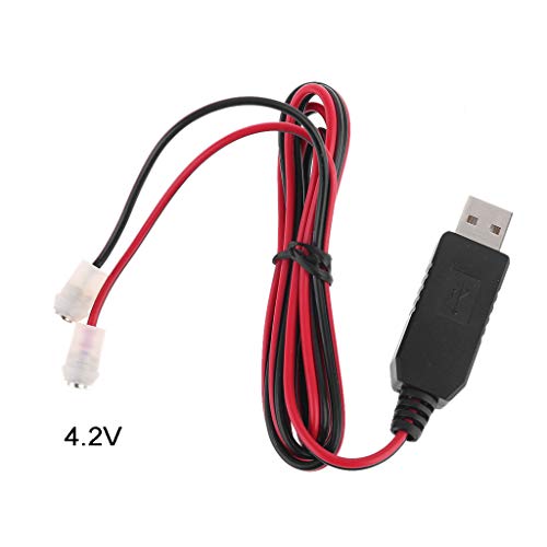 BCIOUS 1 m 3,7 V 18650 26650 Akku 5 V USB auf 4,2 V magnetisches Netzteilkabel für Lüfter LED-Taschenlampe von BCIOUS