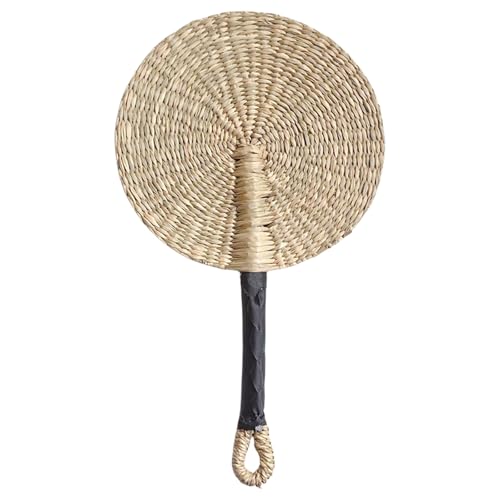 BCIOUS Geflochtener Strohventilator Kühlgras Handgewebter Ventilator Handgewebte Fächer Handgemachte nordische hängende Dekorationen für Schlafzimmer Hochzeit vietnamesischer Seetang von BCIOUS