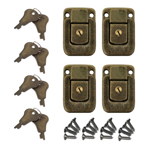 Elegante bronzefarbene Knebelverriegelung für Schränke, Schubladen und Werkzeugkästen, Verwendung mit stabilen Eisenmaterialien, sicheres Kastenschloss Elegante bronzefarbene Knebelverriegelung für Schränke, Schubladen und Werkzeugkästen, Verwendung mit stabilen Eisenmaterialien, sicheres Kastenschloss von BCIOUS