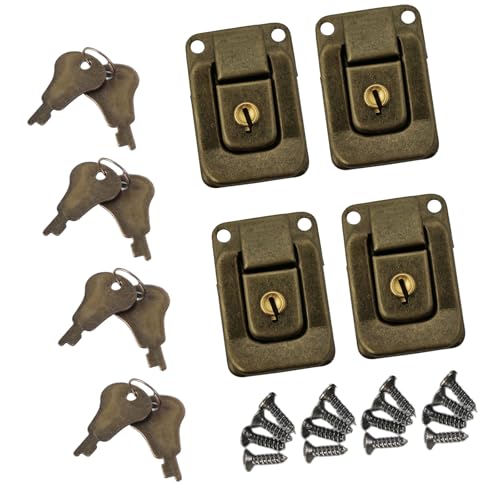 Elegante bronzefarbene Knebelverriegelung für Schränke, Schubladen und Werkzeugkästen, Verwendung mit stabilen Eisenmaterialien, sicheres Kastenschloss Elegante bronzefarbene Knebelverriegelung für Schränke, Schubladen und Werkzeugkästen, Verwendung mit stabilen Eisenmaterialien, sicheres Kastenschloss von BCIOUS