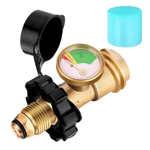 Propangas-Tank-Adapter mit Indikatoren, wandelt Tank-Service-Ventile in QCC1 / Type1 alt auf neuen Anschlusstyp Grilladapter um von BCIOUS