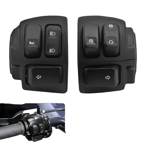 1 "Lenkersteuerungsschalter 25-mm-Handle-Stange-Turnschalter kompatibel mit Sportster XL 96-13 Softail 96-10 96-11 Passt die meisten 1-Zoll-Lenkermotorräder an(Lenkerregelung a) von BCIXKHMT