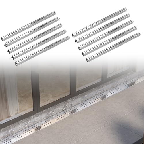 BCJMKDX Abflussabdeckungen,. Kanalisationsrohrsieb, schmaler Abflusskanal, Trog-Abfluss-Set for Gartenterrasse(10 Pcs,10x5cm(4x2)) von BCJMKDX