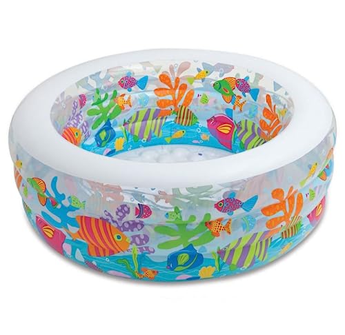 BCJMKDX Aufblasbare Pools, Aufblasbarer Pool Easy Set Pool ohne Filter rundes aufblasbares Schwimm- und Planschbecken Fischteich Sommer-Planschbecken von BCJMKDX