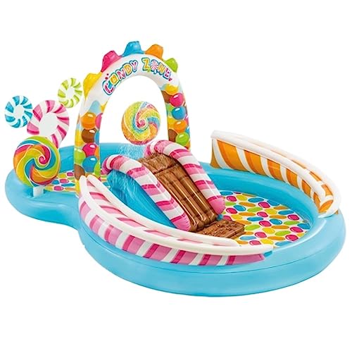 BCJMKDX Aufblasbare Pools, Aufblasbarer Swimmingpool Candy Paradise Play Center - Aufblasbares Wasserspielzentrum Planschbecken Hinterhof-Sommerplanschbecken von BCJMKDX