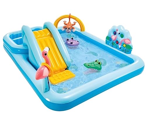 BCJMKDX Aufblasbare Pools, Großer Swimmingpool mit Halterungen Familien-Oberirdischer Pool Kann Frei Schwimmen Abdeckung Bodentuch Swimmingpool Sommer-Planschbecken von BCJMKDX