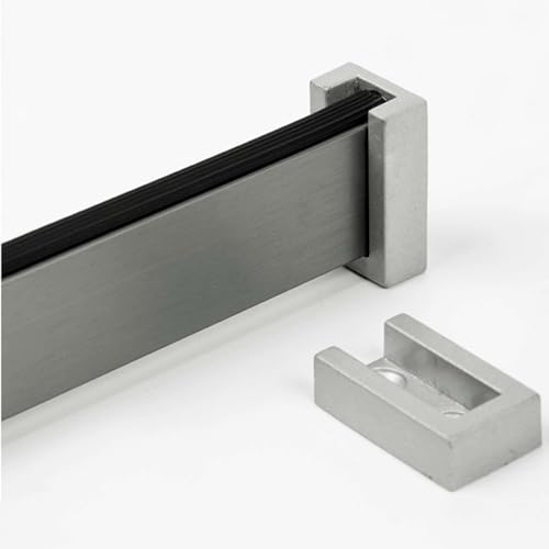 BCJMKDX Garderobenstangen. Breiteres Kleiderbügelgestell mit Halterungssatz, rutschfeste Kleiderstange for den Kleiderschrank, leicht zu schneiden(Silver,110cm(43 1/4") Length) von BCJMKDX