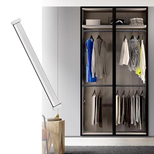 BCJMKDX Garderobenstangen. Kleiderstange, 0,12 Zoll Dicke Kleiderstangen aus Aluminiumlegierung, anpassbare, an der Wand montierte Kleiderstange for Aufhängen(Silver,90cm(2.95ft)) von BCJMKDX