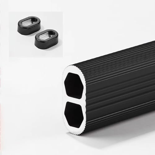 BCJMKDX Garderobenstangen. Kleiderstange, robuste Kleiderstange aus Aluminiumlegierung, an der Wand montierte Kleiderstange(Black,150cm(59 in)) von BCJMKDX