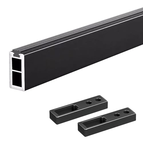BCJMKDX Garderobenstangen. Leise Kleiderstange zur Wandmontage, robuster Kleiderständer for den Kleiderschrank, 40 50 60 70 80 cm lang(Black,150cm(59") Length) von BCJMKDX