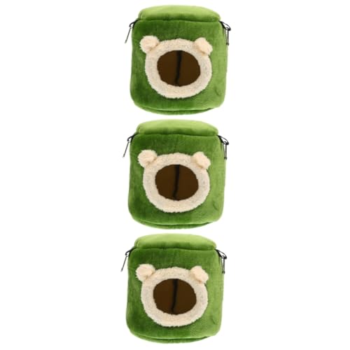 BCJMKDX Haustier-Bett. 3 Stück Hamster Baumwolle Nest Zwerg Versteck Käfig Meerschweinchen Hängematte Haustier Hängematte Bett Hamster Tunnel von BCJMKDX