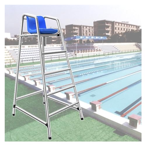 BCJMKDX Rettungsschwimmerstühle, 120 150 180 cm hohe Rettungsschwimmer-Liegestühle for draußen/drinnen, strapazierfähiger, Abnehmbarer Rettungsschwimmerstuhl(4 Steps H 180CM/70.9INCH/5.9FT) von BCJMKDX