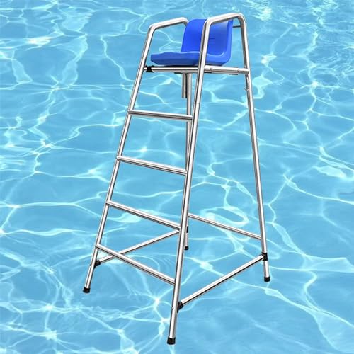 BCJMKDX Rettungsschwimmerstühle, Pool-Rettungsschwimmerstuhl for den Innen- und Außenbereich, 47 60 70 Zoll hoch, abnehmbare Rettungsschwimmerstühle aus Edelstahl 304(4 Steps) von BCJMKDX