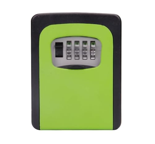 BCJMKDX Schlüsselsafe mit 4 Ziffern, sicherer Schlüsselkasten, wasserdichter Outdoor-Schlüsselversteck for Hausschlüssel, geeignet for Vermietungen oder Privathäuser(Green) von BCJMKDX