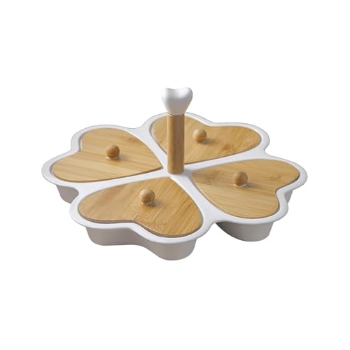 BCJMKDX Snack-Tablett, 360° drehbares Vorspeisentablett aus Porzellan for Obst, Gemüse, Süßigkeiten, Relish-Tablett for die Weihnachts- und Thanksgiving-Party von BCJMKDX