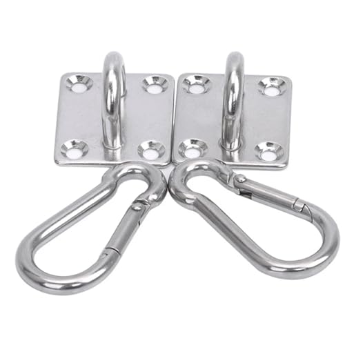Hängende Haken, Haken for abgehängte Decken, Deckenhaken, Haken, 2er-Pack Hochleistungs-Schaukelhaken aus Edelstahl, Aufhängezubehör mit Haken und 4 festen Löchern, Deckenmontageanker, tragender Haken Hängende Haken, Haken for abgehängte Decken, Deckenhaken, Haken, 2er-Pack Hochleistungs-Schaukelhaken aus Edelstahl, Aufhängezubehör mit Haken und 4 festen Löchern, Deckenmontageanker, tragender Haken von BCJMKDX