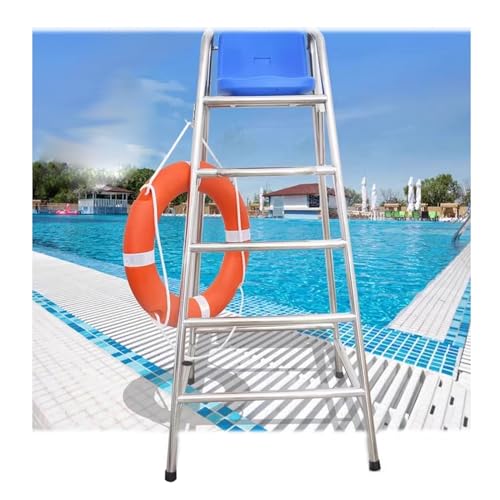 Rettungsschwimmerstühle, Tragbare Outdoor 304 Edelstahl Barhocker Pool Lifeguard Stühle for See Und Strand(72x82x120cm/28.3x32.3x47.2inch) von BCJMKDX