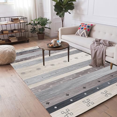 Ultraweicher Bodenteppich for das Wohnzimmer, raumdekorativer, leichter, luxuriöser, minimalistischer Stil mit langlebiger rutschfester Unterseite for die Inneneinrichtung des Wohnzimmers(P 05,140*200 von BCJMKDX