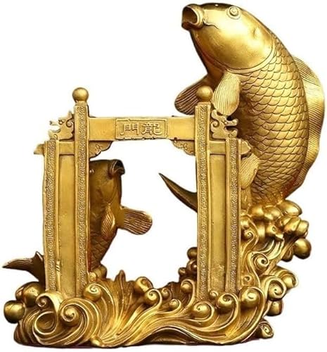 Skulpturen Antike Decor Karpfen Ornamente Messing Fisch Maskottchen Wohnzimmer Feng Shui Dekorative Büro Schreibtisch Reichtum(L) von BCLYERBJ