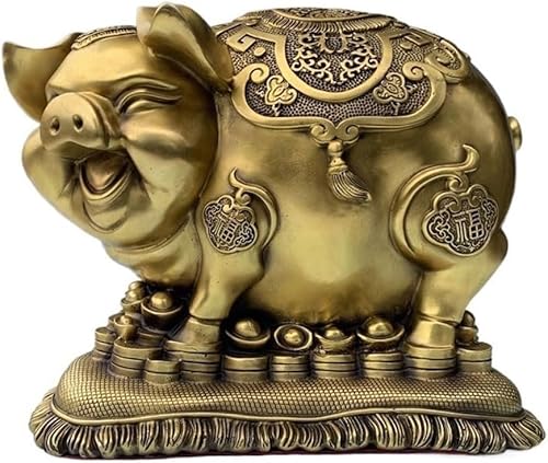 Skulpturen Antikes Dekor Messing Schwein Ornamente Wohnmöbel Weinschrank Dekorationen Eingang Arbeitsplatte Handwerk Ornamente(S) von BCLYERBJ