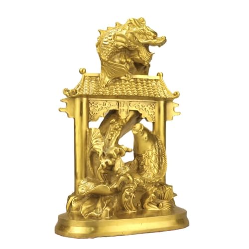 Skulpturen Büro Handwerk Messing Fisch Ornamente Desktop Kupfer Statue(S) von BCLYERBJ