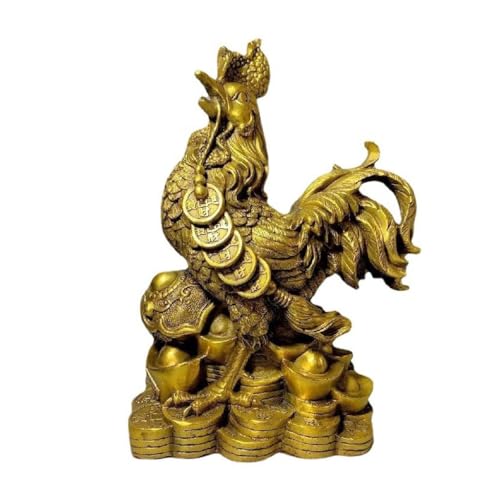 Skulpturen Büro Schreibtisch Skulpturen Messing Huhn Ornamente Metall Büro Handwerk Eingang Feng Shui Kupfer Statue von BCLYERBJ