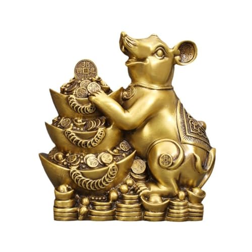 Skulpturen Chinesischen Stil Barren Ratte Messing Ornamente Veranda Büro Studie Schreibtisch Kupfer Statue von BCLYERBJ