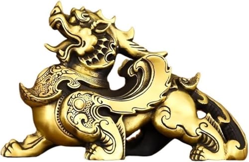 Skulpturen Dekor Vintage Fortune Feng Shui Ornamente Kupfer Pixiu Handwerk Wohnzimmer Eingang Büro Desktop Dekorationen(S) von BCLYERBJ