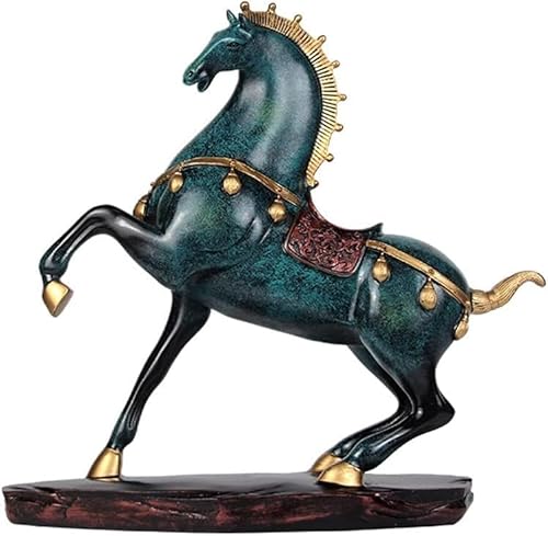 Skulpturen Desktop Crafts Moderne Kriegspferd Statue Ornamente Gast Weinschrank Dekoration Studie Schreibtisch Kreative Harz Tier von BCLYERBJ