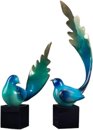 Skulpturen Desktop Crafts Tierstatue Ornament Gradienten Vogel Dekoration for Wohnzimmer Arbeitszimmer Schlafzimmer(C) von BCLYERBJ
