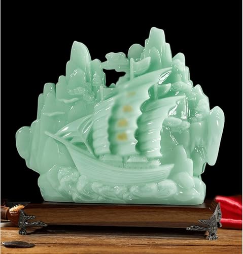 Skulpturen Desktop Handwerk Segeln Ornament Feng Shui Dekoration Büro Skulpturen Ornamente Viel Glück von BCLYERBJ