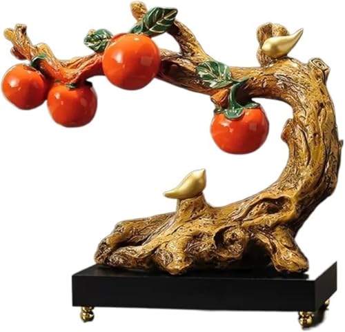Skulpturen Desktop Handwerk Tabletop Statue Ornament Simulation Baum Schlafzimmer Studie Büro Desktop Decor Tisch Dekoration(Grey) von BCLYERBJ