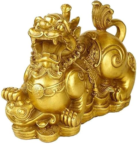 Skulpturen Figur Feng Shui Reichtum Pi Xiu Pi Yao Statue Ornamentalation Figur Goldene von BCLYERBJ