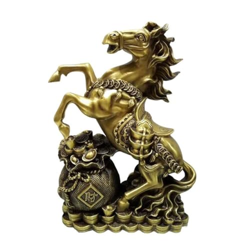 Skulpturen Handwerk Messing Metall Pferd Ornamente Büro Schreibtisch Feng Shui Handwerk Kupfer Statue(M) von BCLYERBJ