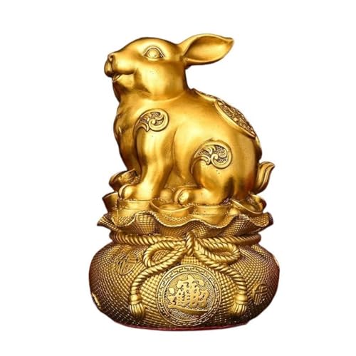 Skulpturen Messing Kaninchen Sparschwein Ornamente Handwerk Ornamente Büro Desktop Kupfer Statue(S) von BCLYERBJ