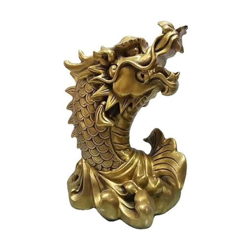Skulpturen Shop Büro Schreibtisch Handwerk Messing Fisch Ornamente Eingangsbereich Tisch Dekor Kupfer Statue(Brass Color) von BCLYERBJ
