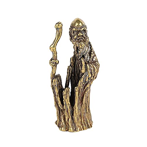 Skulpturen Statue Messing Micro-Carving Alter Baum Dharma Luohan Buddha Statue Kleine Ornamente Bronze Statue Griff von BCLYERBJ