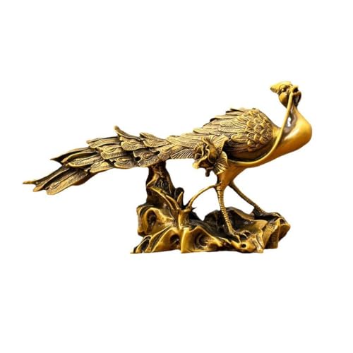 Skulpturen Studie Schreibtisch Phoenix Mythisches Tier Ornamente Büro Chinesische Handwerk Messing Ornamente Kupfer Statue von BCLYERBJ