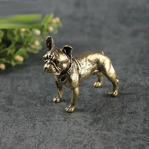 Skulpturen Wertschätzung Büste Kupfer Schreibtisch Ornamente Miniaturen Figuren Handgemachte Retro Messing Tier Hund Statue Handwerk von BCLYERBJ
