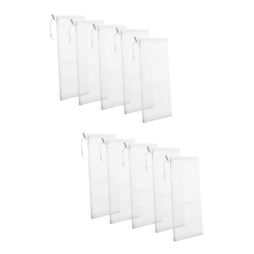BCOATH 10 STK Netzbeutel für Vogelfutter Netzbeutel zum Füttern von Vögeln Netzbeutel füttern Vogelfutternetz Vogelfuttertasche Netztasche Vogelfütterer Vogelhäuschen aus Polyester Weiß von BCOATH