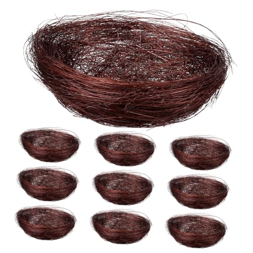 BCOATH 10stücke Künstliche Vogelnester Fadenvogelnest Gartenornament Künstliches Nest Für Haus Und Garten Vogelnestchen Ornament Dekoration von BCOATH