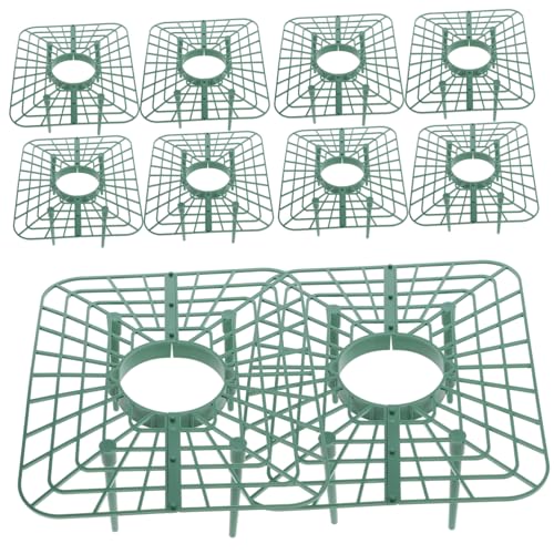 BCOATH 10 Stück Teiliges Erdbeer pflanzgestell aus Grünem Kunststoff Stabiles Feuchtigkeitsbeständiges Pflanzenstützregal für Vertikales Wachstum für Erdbeeranbau und Pflanztöpfe von BCOATH