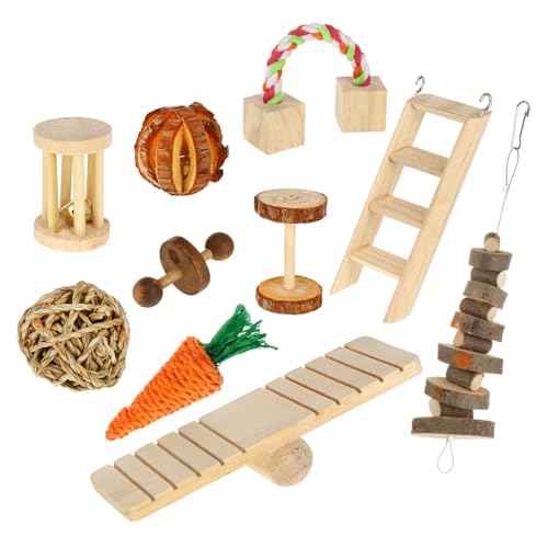 BCOATH 10 Stück Teiliges Holz Kauspielzeug für Hamster Chinchilla Kaninchen Natürliches Umweltfreundliches Nagerspielzeug zur Zahnpflege und Beschäftigung Kleiner Haustiere BCOATH 10 Stück Teiliges Holz Kauspielzeug für Hamster Chinchilla Kaninchen Natürliches Umweltfreundliches Nagerspielzeug zur Zahnpflege und Beschäftigung Kleiner Haustiere von BCOATH