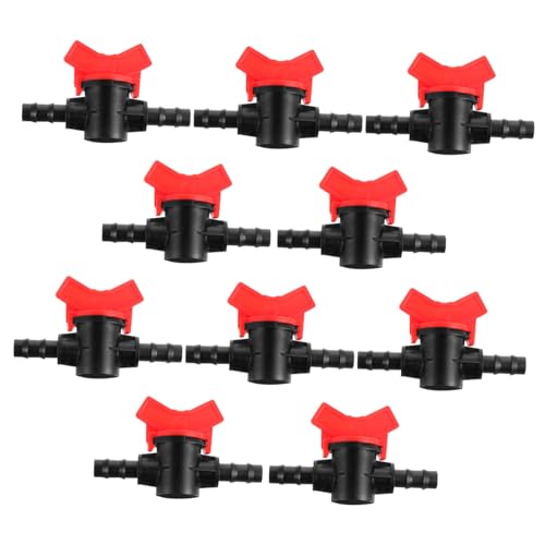 BCOATH 10 Stück Teiliges Kugelhahn Griffen Widerhakenventil Gartenschlauchanschluss für Tropfbewässerung und Gartenbewässerungssysteme Rostfrei für Haus Gewächshausbewässerung von BCOATH