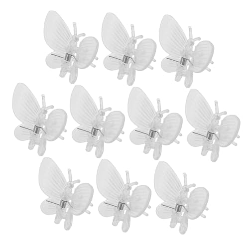 BCOATH 10 Stück Transparente Orchideen Clips Schmetterling Pflanzklammern für Stützung von Kletterpflanzen Tomaten Bohnen Orchideenstiele Schonend Wiederverwendbar für Garten und von BCOATH