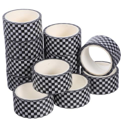 BCOATH 12 Rollen Kariertes Washi Tape Dünnes Papierband mit Starkem Kleber für Journaling Scrapbooking DIY Bastelprojekte Modernes Design Vielseitig Zuschneidbar Stilvolles Rastermuster BCOATH 12 Rollen Kariertes Washi Tape Dünnes Papierband mit Starkem Kleber für Journaling Scrapbooking DIY Bastelprojekte Modernes Design Vielseitig Zuschneidbar Stilvolles Rastermuster von BCOATH