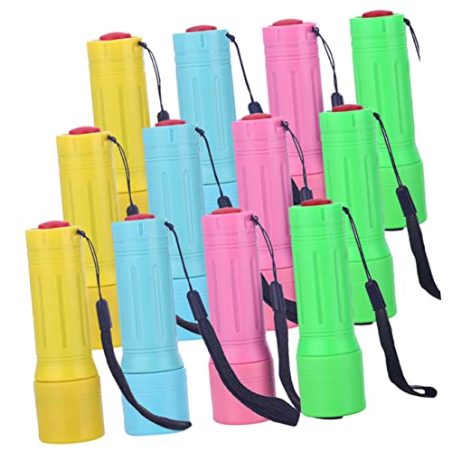BCOATH 12 Stück Teiliges Mini Taschenlampe Multifunktionale LED Handheld Taschenlampe für Camping und Farbe Zufällig für Outdoor Aktivitäten Zufällige Farbe von BCOATH