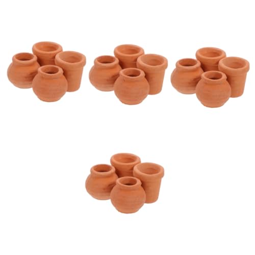 BCOATH 16stücke Miniature Keramik Pflanzen Töpfe Vintage Blumentöpfe Für Sämlinge Und Miniaturpflanzen Für Indoor Und Outdoor Gartenarbeit von BCOATH